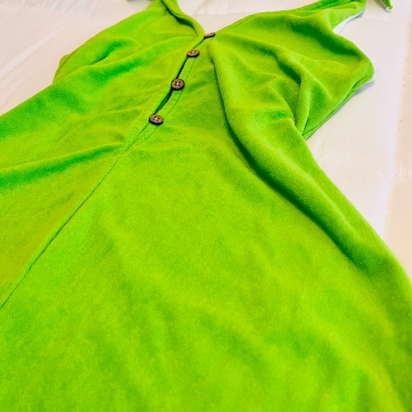 Lime Green Women’s Halter Top Romper - Picture 3 of 6
